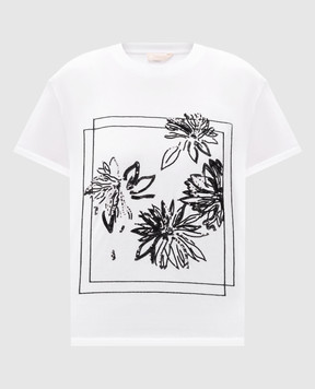 Twinset Біла футболка з паєтками 251TE2130