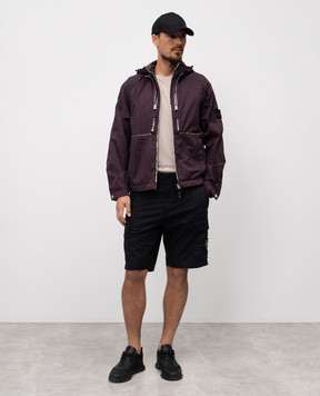 Stone Island Фіолетова куртка-трансформер з логотипом K1S154100020S0020