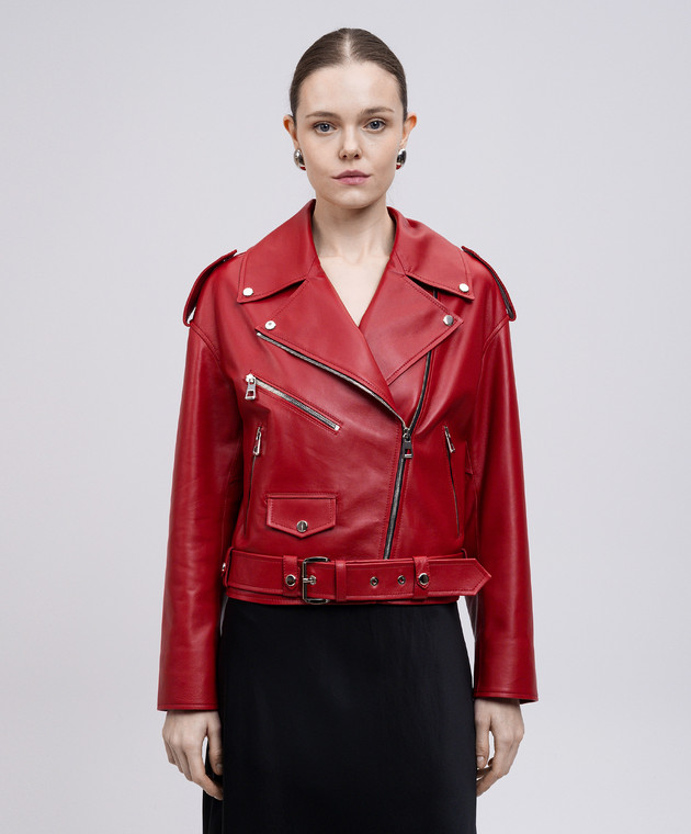 Babe Pay Pls Красная кожаная косуха 2106УКР1SKIN изображение 3