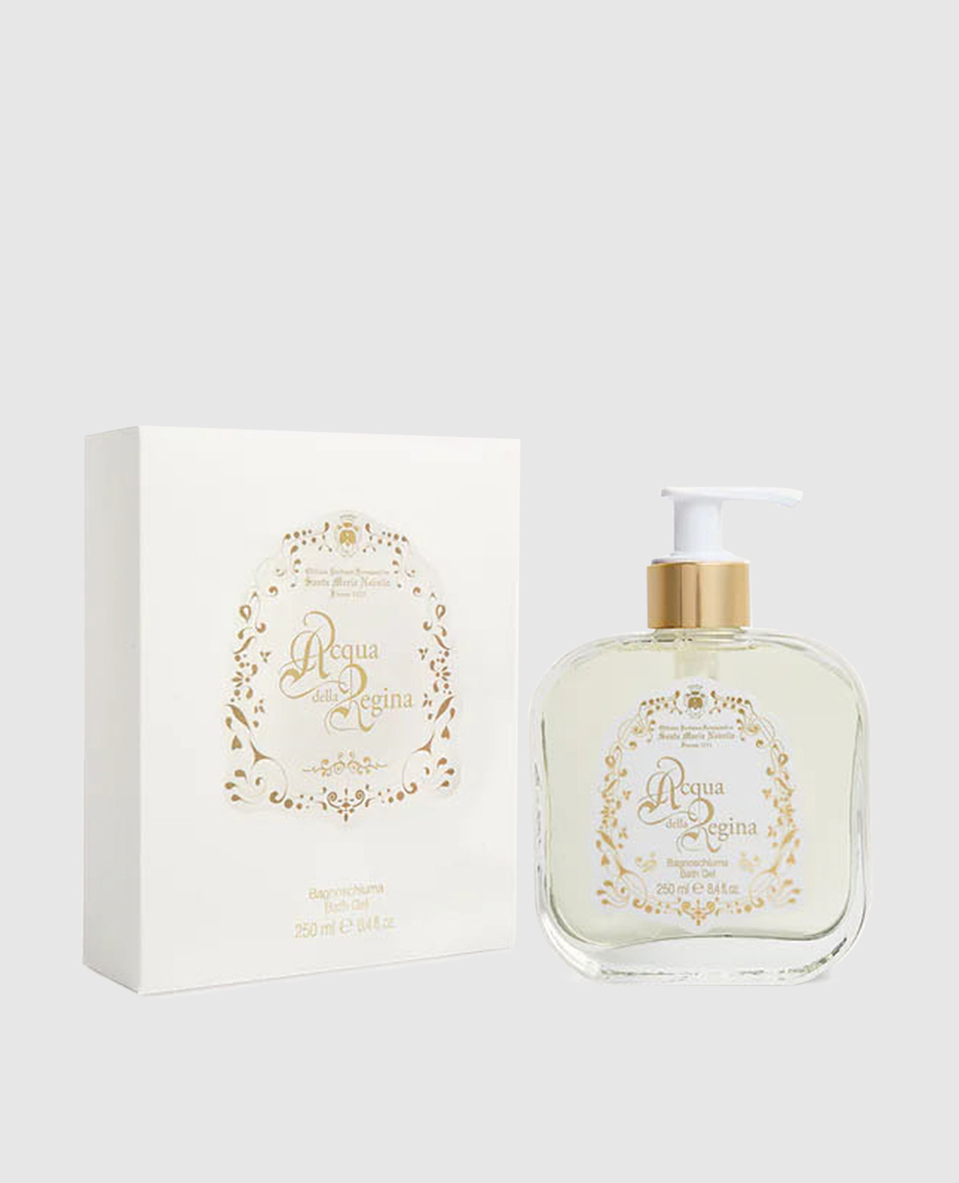 

Мужской гель для душа Acqua della Regina в стеклянной емкости с дозатором 250 мл, Желтый, Гели для душа