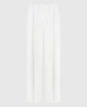 Brunello Cucinelli Білі штани з льоном MH126P8542