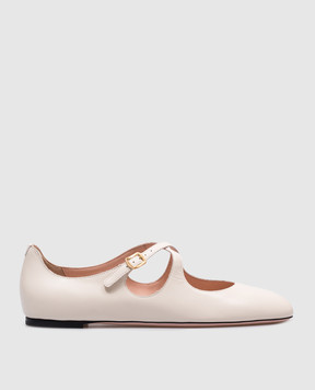 Bally Білі шкіряні балетки WA051BVT711