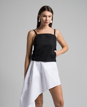 Max Mara Sportmax Черный топ CARMINE с кристаллом CARMINE