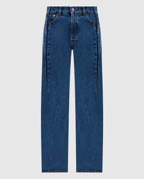 Vetements Сині джинси Cut Reconstructed з патчем логотипа UH76DP460MB3