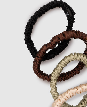 Dore & Rose Набор резинок для волос из шелка с нашивкой логотипа PREMIUMSCRUNCHIES