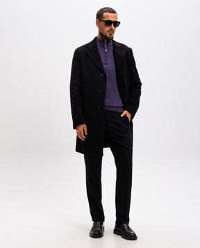 Cashmere&Whiskey Фіолетовий джемпер з вовни мериноса 77397
