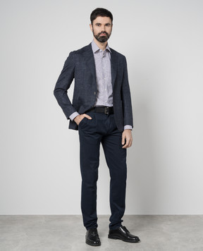 Canali Біла сорочка у клітинку GD03183XA1