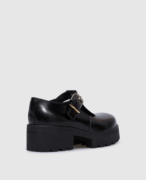 Givenchy Черные кожаные глянцевые лоферы Voyo BE309EE28Z