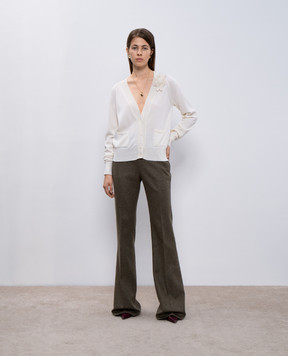 Ermanno Scervino Білий кардиган з вовни D455N323APLFS