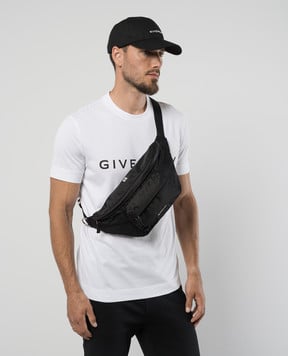 Givenchy Чорна поясна сумка Essential U з логотипом BKU01ZK1D2