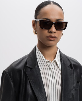 Max Mara Коричневі сонцезахистні окуляри GLIMPSE8 з гравіюванням логотипа GLIMPSE7