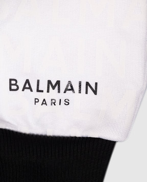 Balmain Дитячий білий жилет з принтом логотипа BU4P82Z1857410