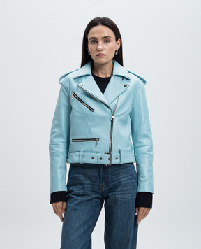 Babe Pay Pls Голубая кожаная косуха 2307GRAND
