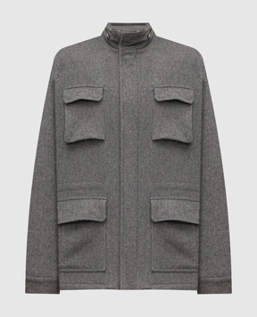 ISAIA Сіра куртка з кашеміру SW729193561