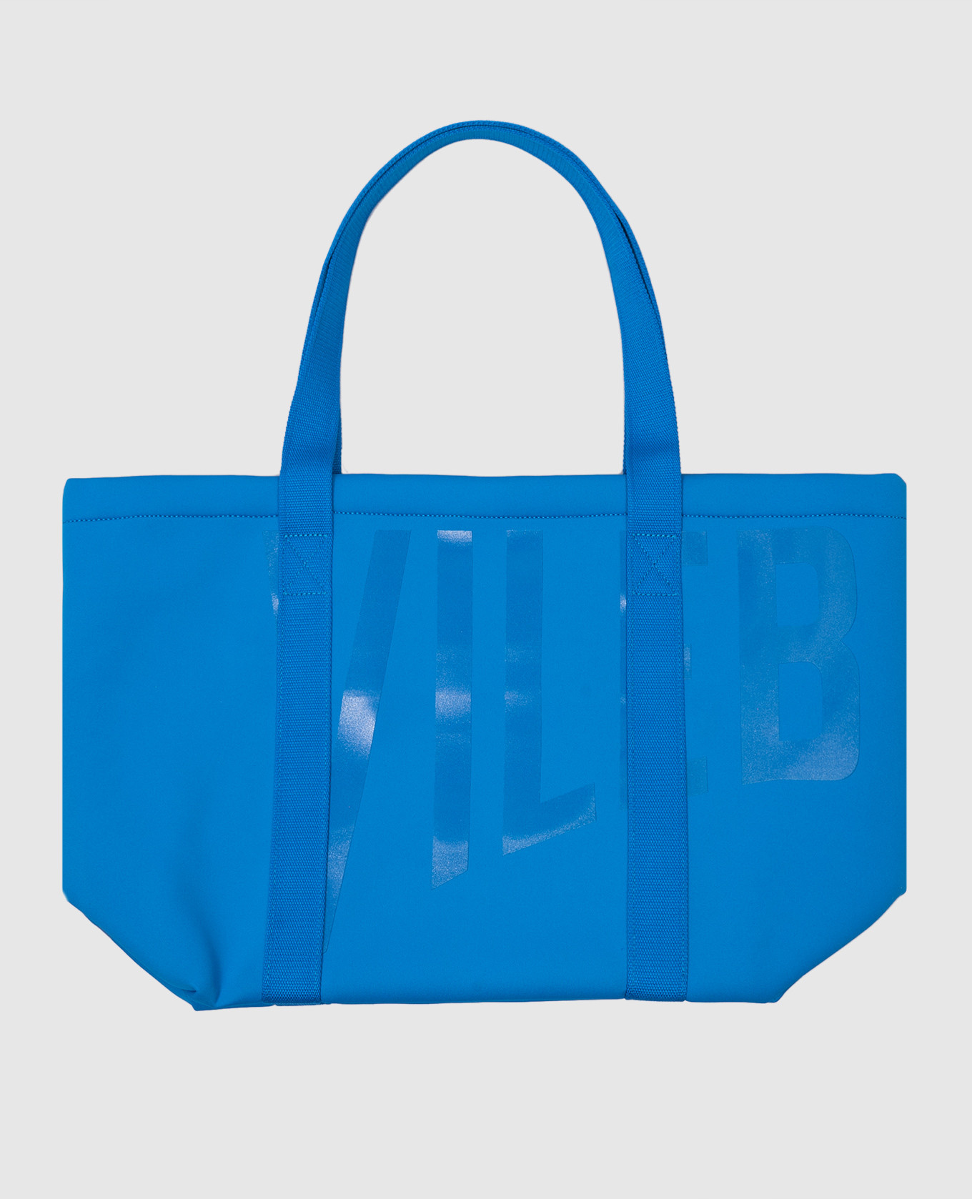 

Голубой шопер с логотипом, Сумки на плечо