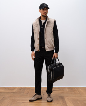 Brunello Cucinelli Черный кардиган в стиле рубашки M29203405
