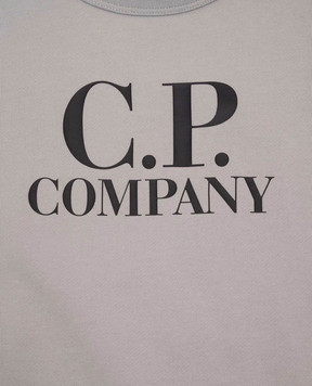 C.P. Company Дитячий сірий світшот з принтом логотипа CNF00BLCA691015