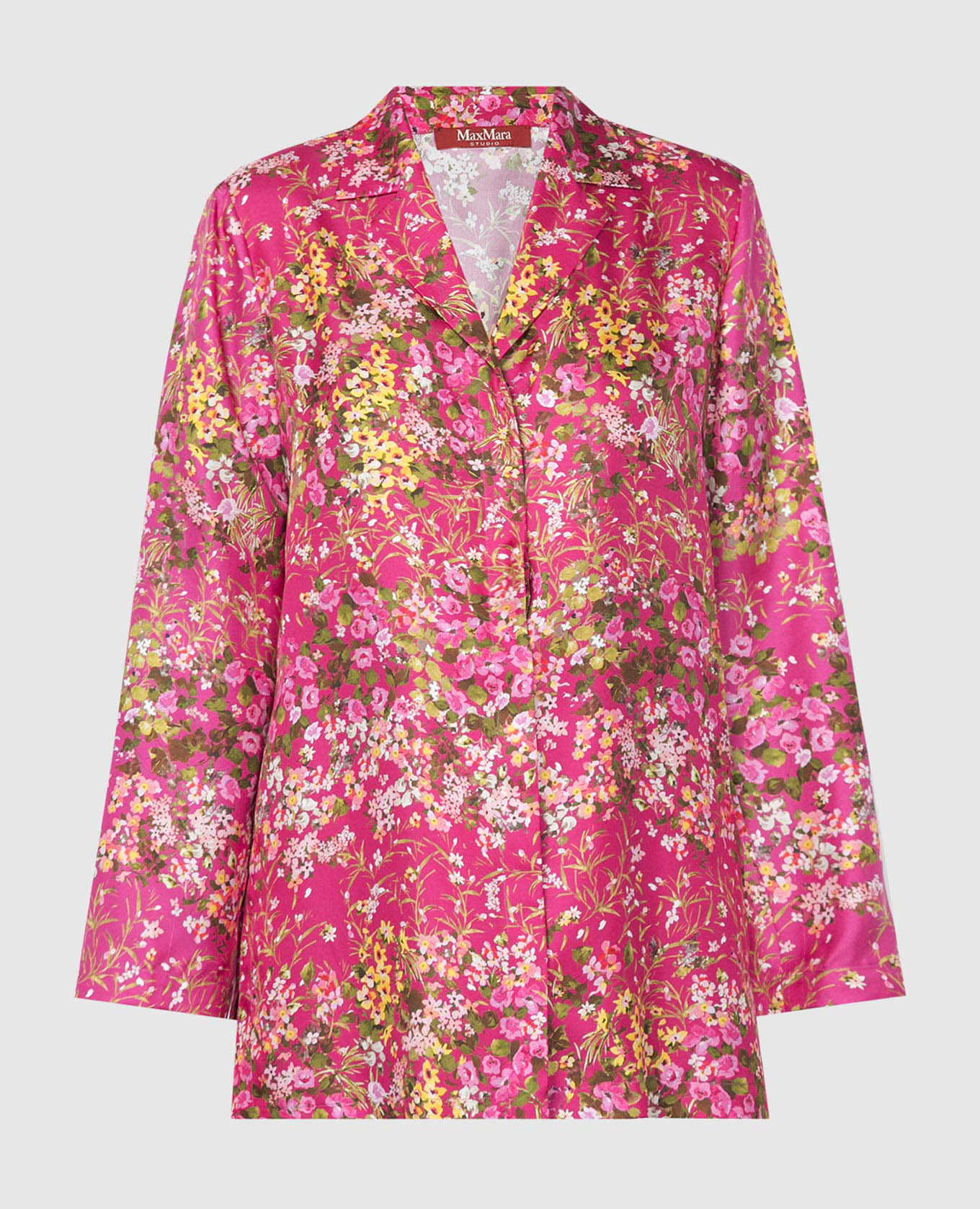 Розовая блуза Campale из шелка в цветочный принт.