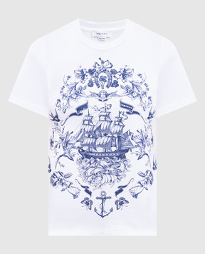 Alexander McQueen Біла футболка з принтом 840012QZAPC