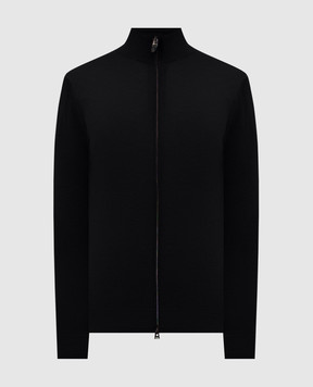 Canali Чорний кардиган з вовни MK01149C0022