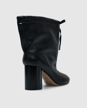 Maison Margiela Черные кожаные ботильоны с вырезом S58WU0416P7122