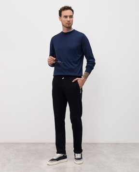 Doriani Cashmere Сині спортивні штани з відворотами 837PANTTAZF1853J36