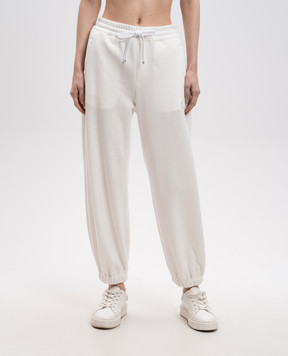 Alexander McQueen Білі джогери з емблемою логотипа 816232QLAD8
