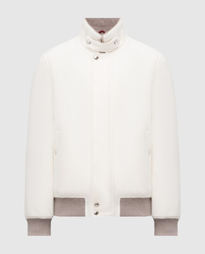 Brunello Cucinelli Белая куртка с кашемиром на меху MT4016887