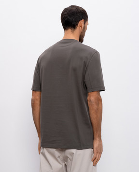 Brunello Cucinelli Коричневая футболка M0B131308