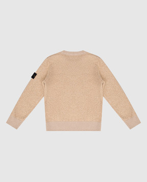 Stone Island Дитячий бежевий светр з патчем логотипа K2S165100007S00M61012
