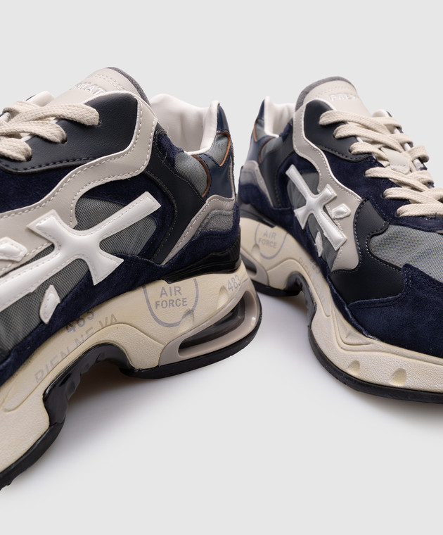 Premiata Синие комбинированные кроссовки SHARKY SHARKY изображение 5