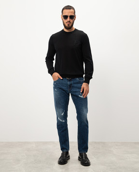 Dolce&Gabbana Чорний джемпер з кашеміру GXX02ZJAWXR