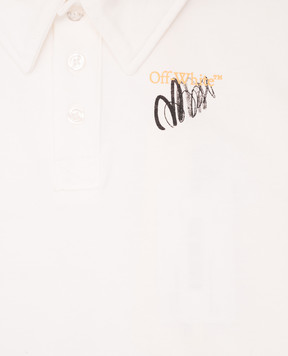 Off-White Дитяче біле поло з принтом OBGB001S25JER002