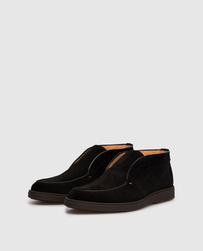 Santoni Черные замшевые дезерты MGDG17823SMOBGEX