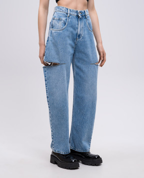 Maison Margiela Голубые джинсы с разрезами S51LA0051S30513