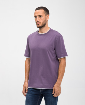 Brunello Cucinelli Фиолетовая футболка M0B137427