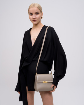 Dolce&Gabbana Бежева шкіряна сумка-месенджер Marlene BB7726A3G19