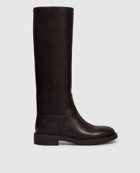 Gianvito Rossi Коричневі шкіряні чоботи Ascott G8012820GOM