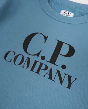 C.P. Company Детский голубой свитшот с принтом логотипа CUF019LCA761014