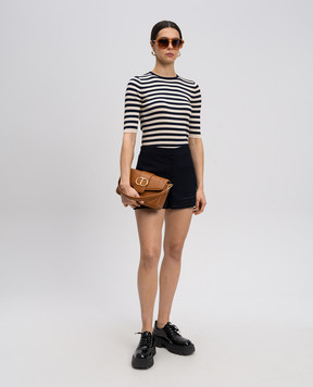 Twinset Синие шорты с логотипом логотип логотип 251TP2043