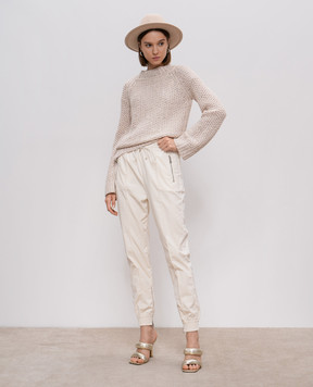 Ermanno Scervino Бежевые вельветовые джогеры D457P308HBP
