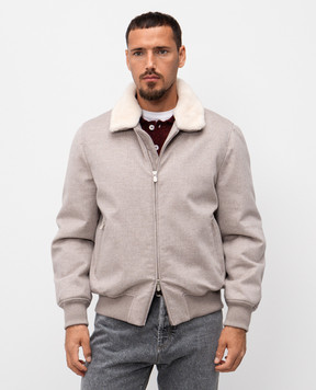Brunello Cucinelli Бежевая куртка из кашемира MM4006889