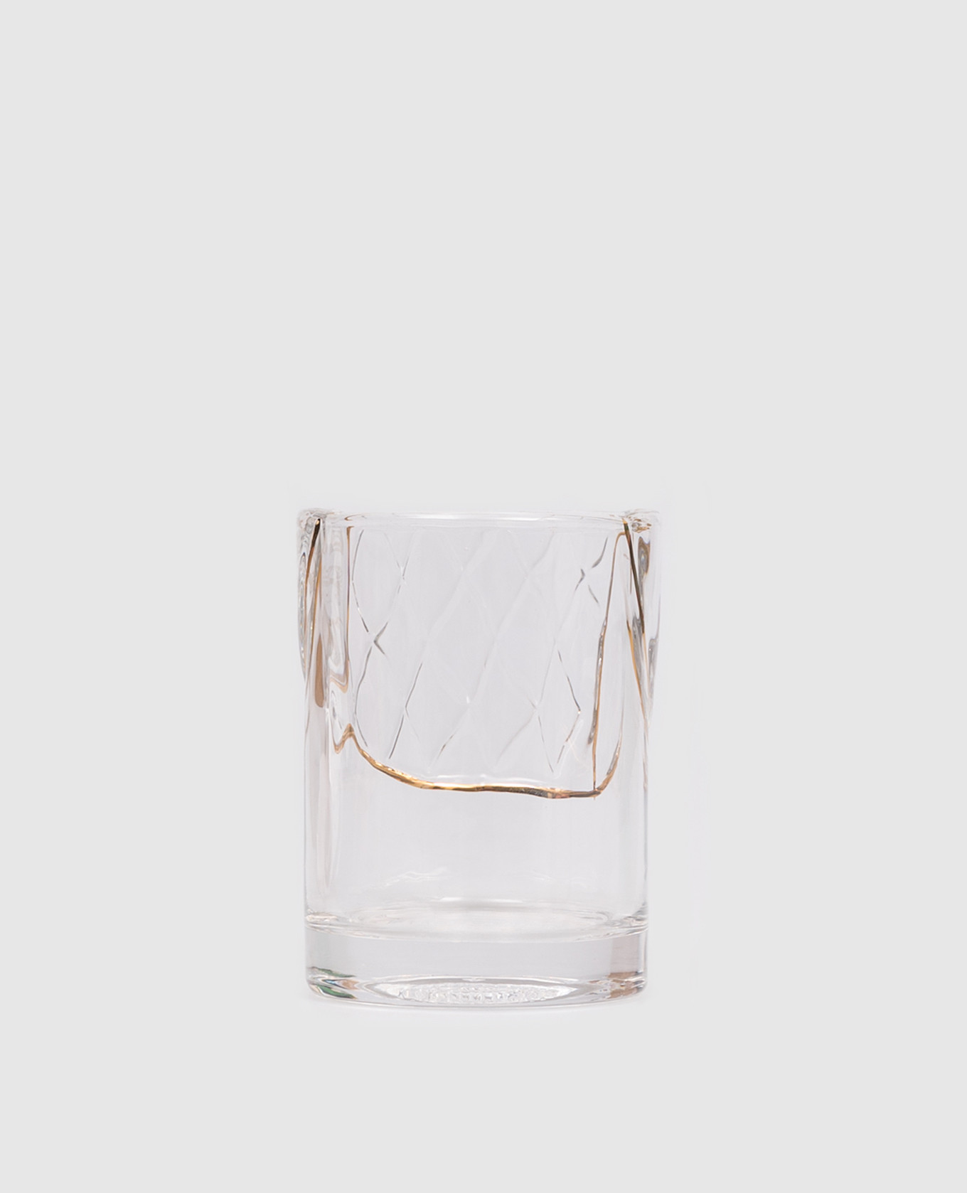 

Стакан Kintsugi с позолотой 24 карат с принтом, Прозрачный, Посуда