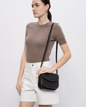 Jil Sander Чорна шкіряна сумка крос-боді з логотипом J07WG0091P5372