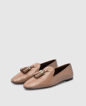 Giuseppe Zanotti Бежеві шкіряні лофери Amanda E560005005
