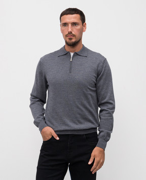 Cashmere&Whiskey Серое поло из шерсти мериноса 94394Z