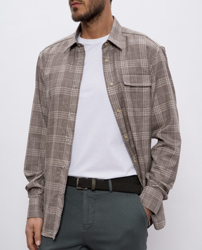 Kiton Зелений ремінь з плетінням USC3688N01154