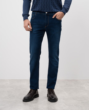 Cashmere&Whiskey Сині джинси з патчем логотипа SENISE781