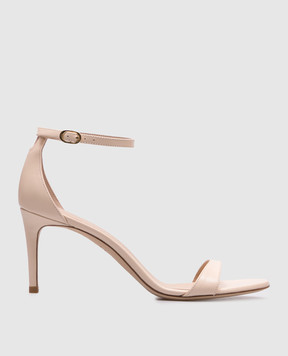 Stuart Weitzman Бежевые кожаные босоножки Nudist II SK306