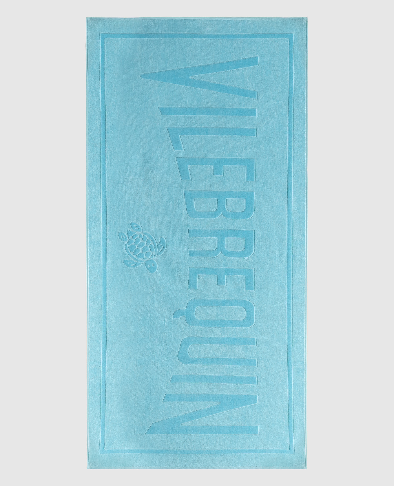 

Голубое полотенце с узором логотипа, Голубой, Полотенца